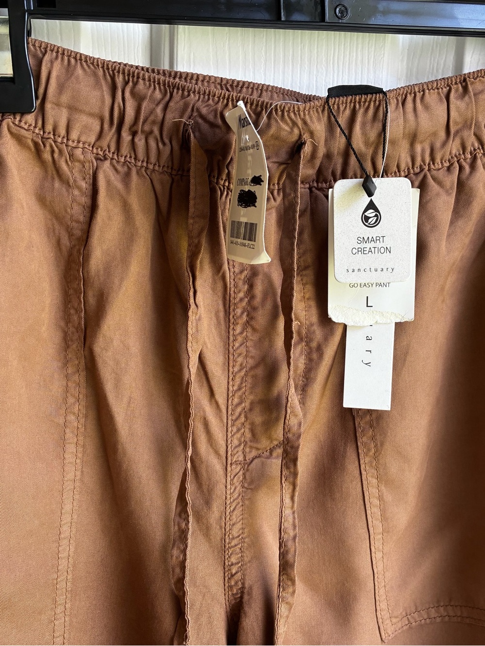 Sanctuary Go Easy Pant Straight Leg in Warm Brown